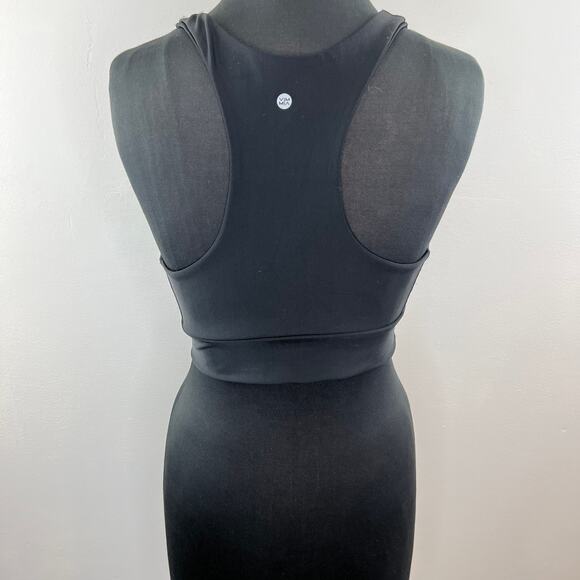 VIMMIA Racerback Sports Bra Green Black Square Printed Square Neck Pullover XS - Picture 4 of 5